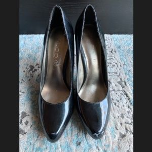 Aldo Black Patent Leather Heels